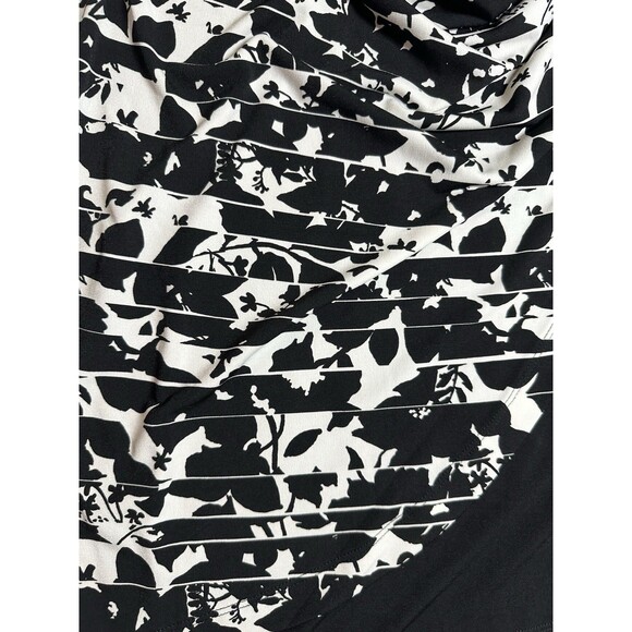 WHBM Women’s Black White Geometric Drape Tank Top Small EUC Sz L - Picture 4 of 7